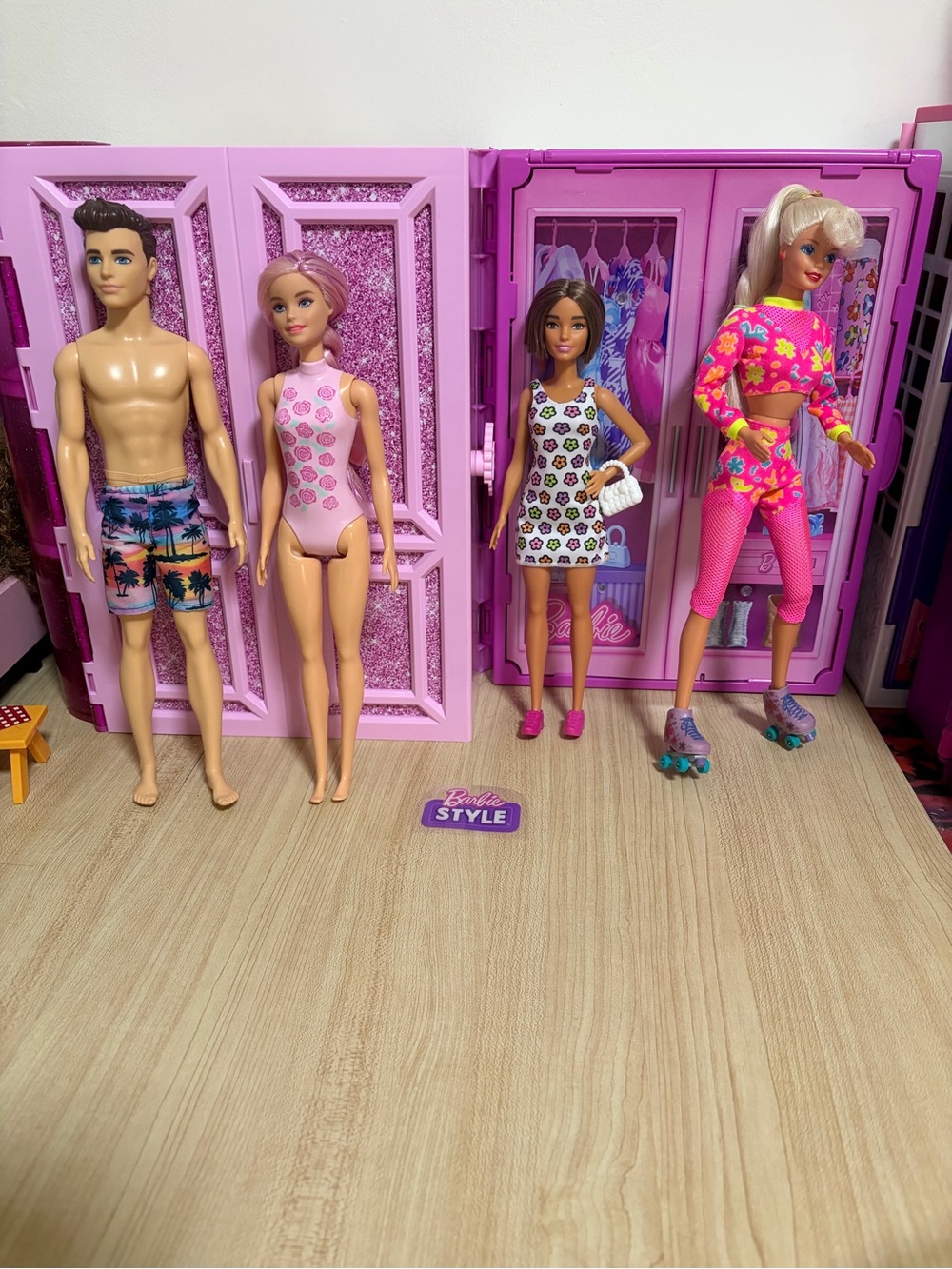 Barbie Pink and Purple Fashion Doll Set - Multi-Color Outfits